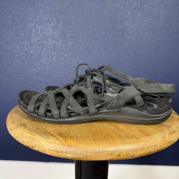 ABEO B.I.O.system "Brigita" Neutral Lace-up Sandals, Size 10 - Picture 3 of 10